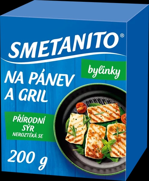 Smetanito Sýr na gril a na pánev bylinky