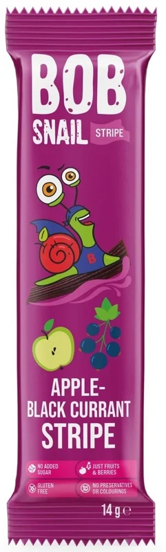 Šnek Bob Ovocný plátek jablko a černý rybíz