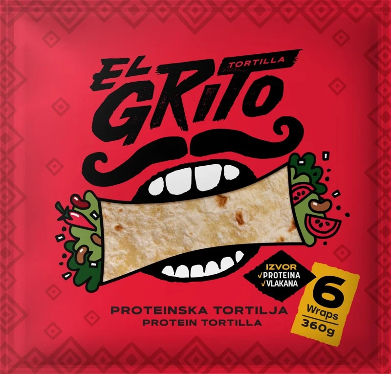 El Grito Tortilla protein 25 cm, 6 ks
