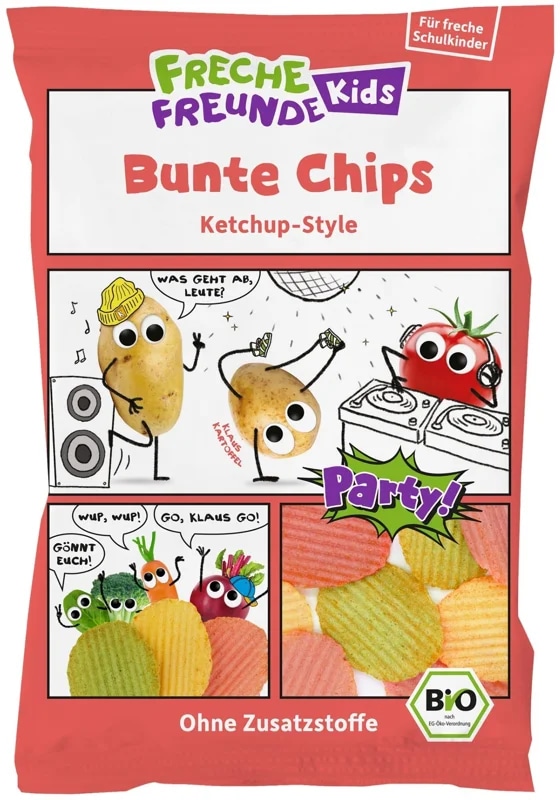 Freche Freunde BIO Zeleninové chipsy s příchutí kečupu