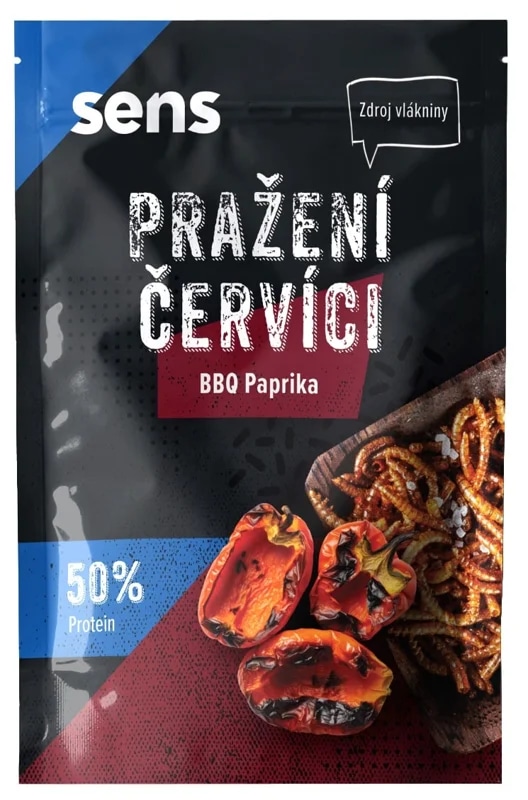 SENS Pražení křupaví červíci BBQ paprika