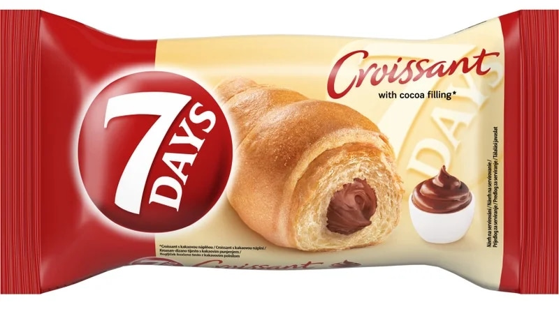 croissant with cocoa filling (s čokoládovou náplní) 7days