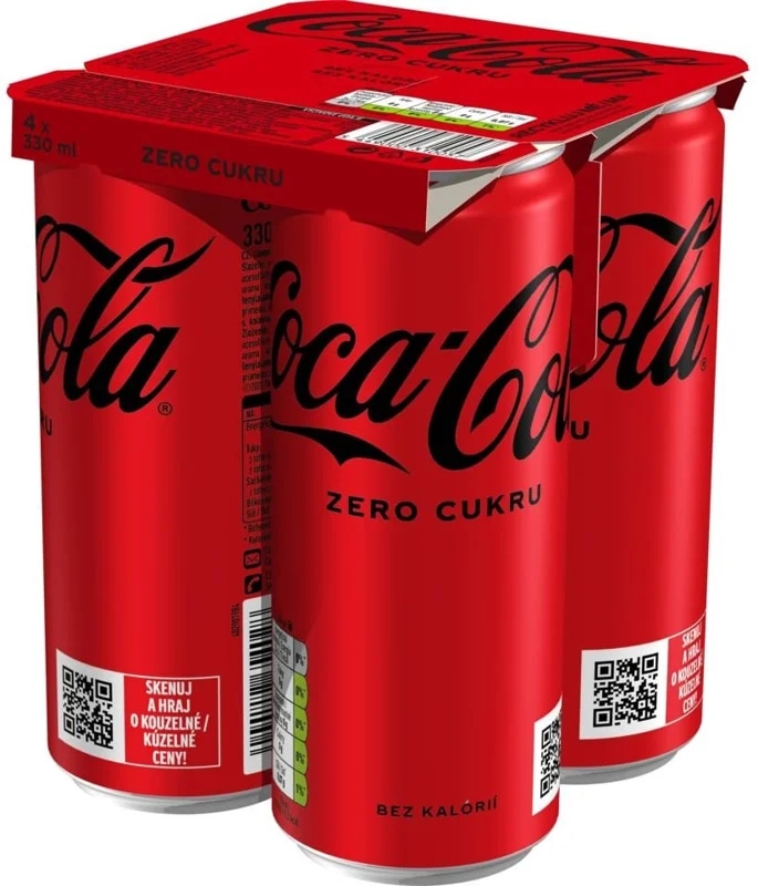 Coca-Cola zero (4x0,33 l) plech