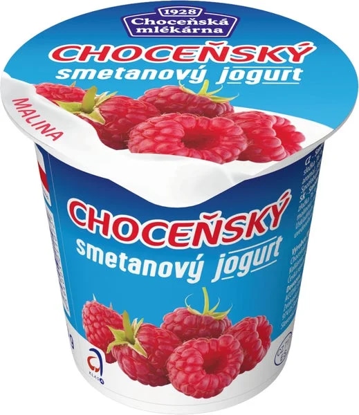 Choceňská Mlékárna Choceňský smetanový jogurt malinový