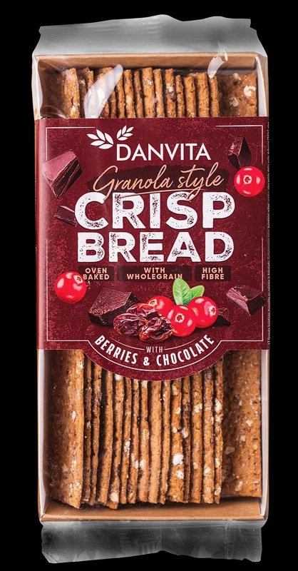 Danvita Křehké pšeničné granola plátky s ovocem a čokoládou