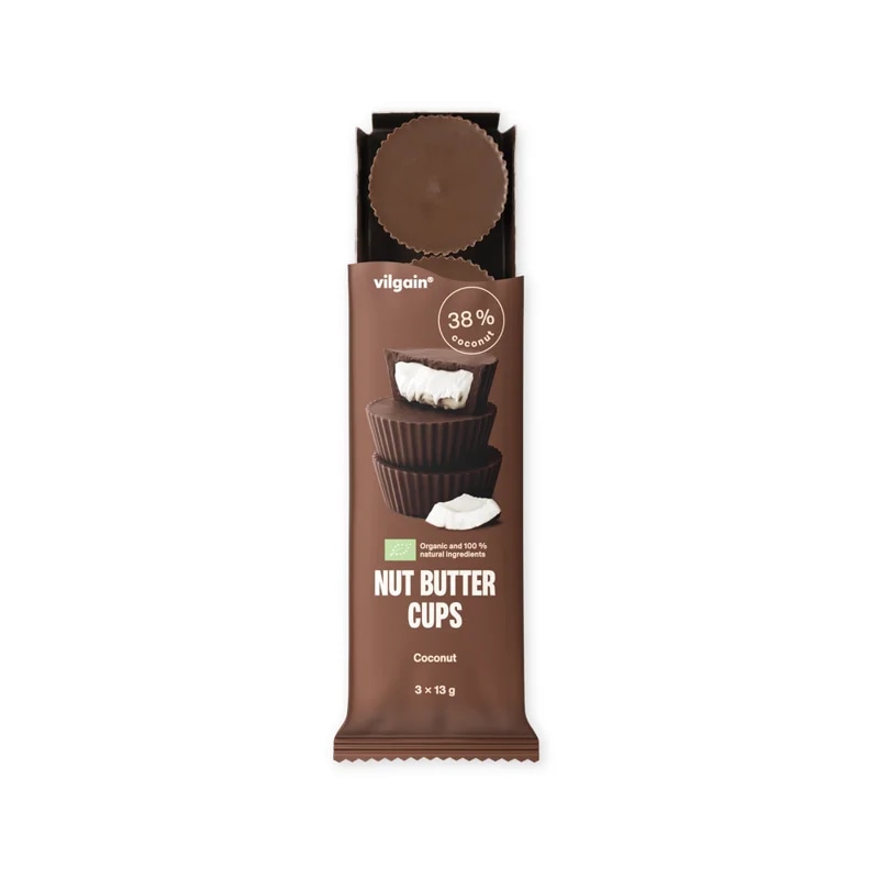 Vilgain Nut Butter Cups BIO – kokos (3 x )