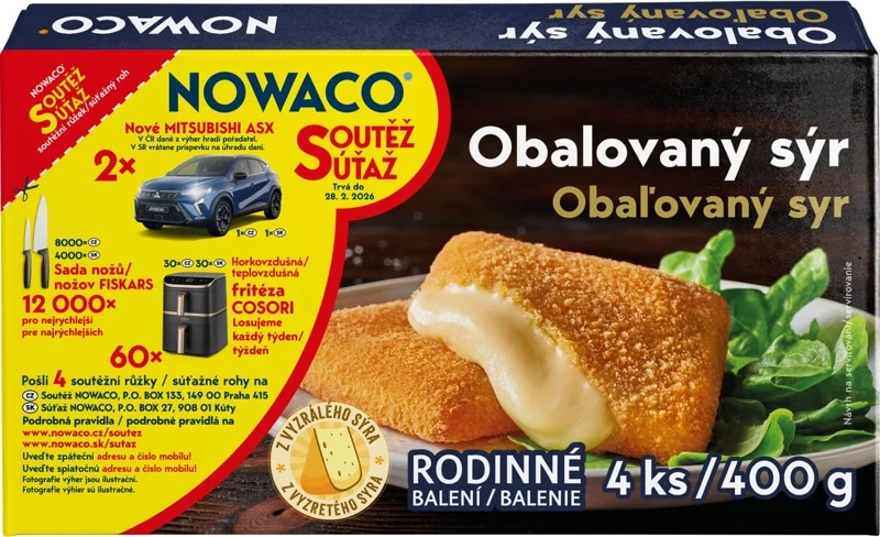 Nowaco Sýr obalovaný předsmažený rodinné balení