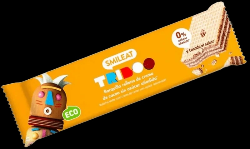 Smileat BIO Celozrnná oplatka s kakaovou náplní s agáve