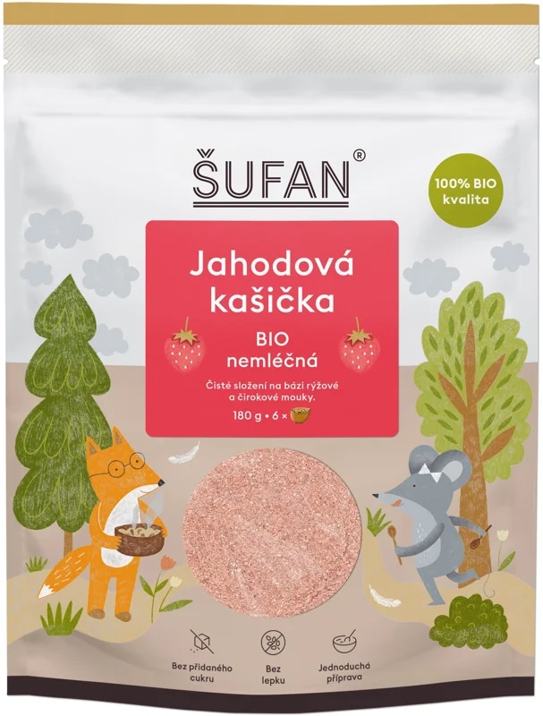 Šufan BIO Jahodová kašička nemléčná