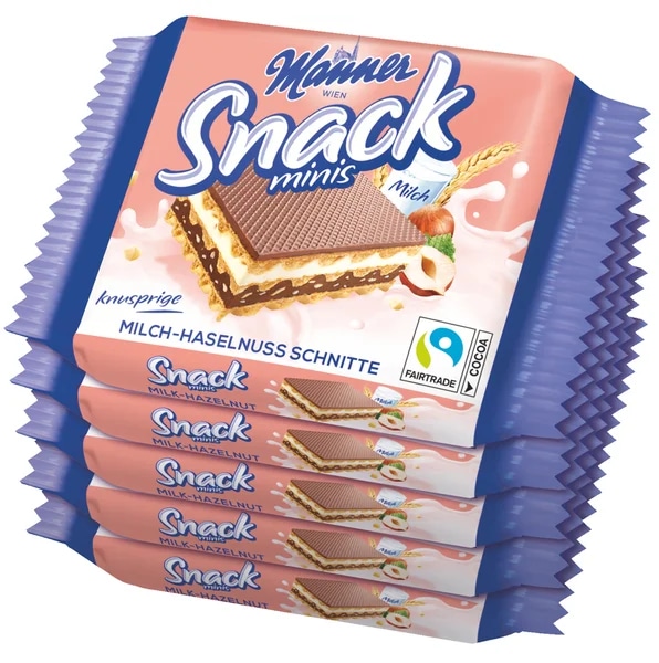 Manner Křupavé oplatky s mléčno-ořechovou náplní 5x25g