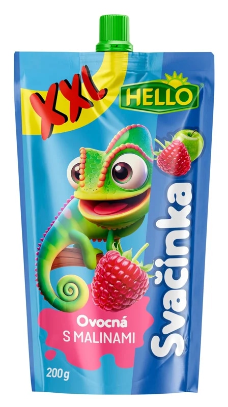 Hello Ovocná svačinka XXL s malinami kapsička