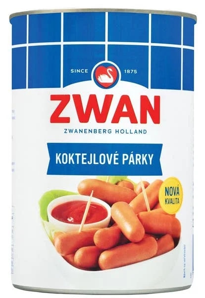 Zwan Koktejlové párky (74% masa)