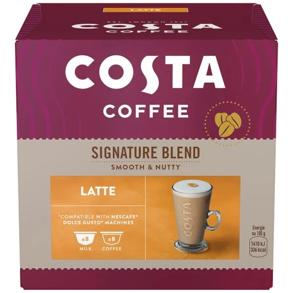 Costa Coffee Dolce Gusto Signature Blend Latte kapsle (8+8 ks)