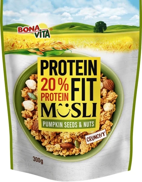 Bonavita Musli crunchy protein ořechy a dýňová semínka