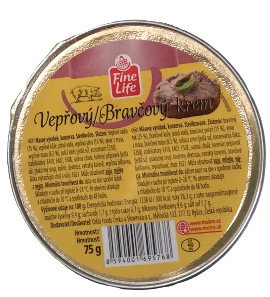 Fine Life Paštika Vepřový krém