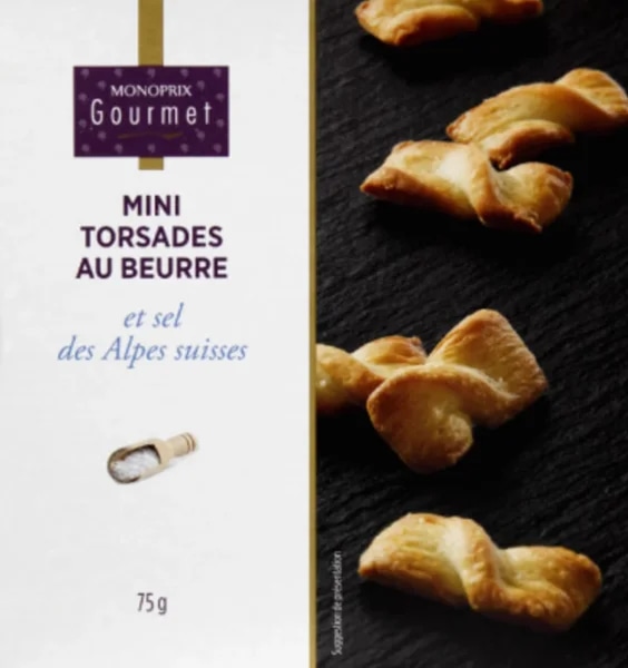 Monoprix Gourmet Mini twisty s máslem a solí ze švýcarských Alp