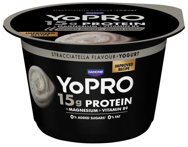 Danone YoPRO Odtučněný zakysaný výrobek stracciatella