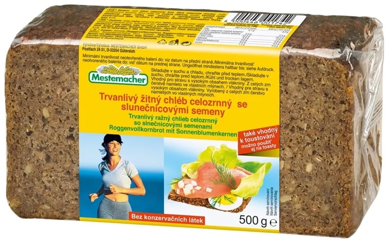 Mestemacher Trvanlivý žitný chléb celozrnný se slunečnicovými semeny
