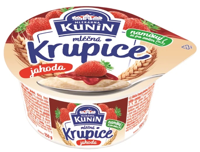 Mlékárna Kunín Mléčná krupice jahodová