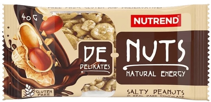 Nutrend DeNuts - Slané arašídy v hořké čokoládě