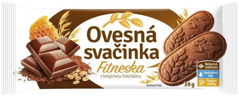 Ovesná svačinka Fitneska s belgickou čokoládou