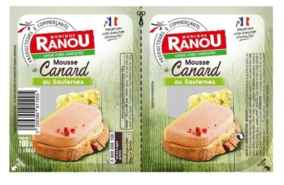 Monique Ranou Kachní pěna s vínem z oblasti Sauternes 2×50 g