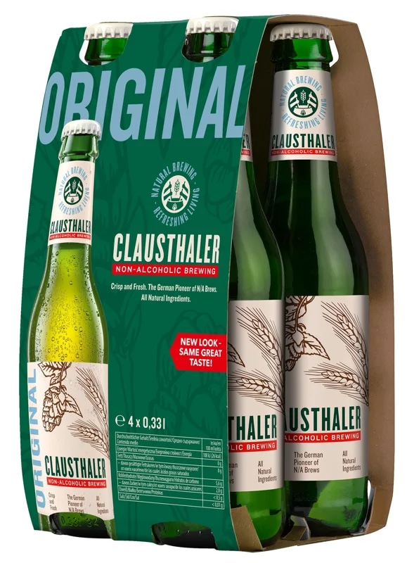 Clausthaler Original 4×0,33 l nealkoholické, sklo