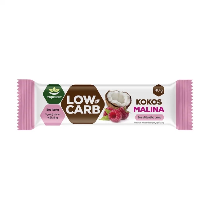 TOPNATUR LOW CARB tyčinka kokos malina
