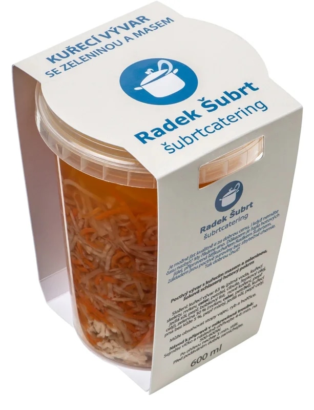 Restaurant Šubrt Kuřecí vývar se zeleninou a masem, 2 porce