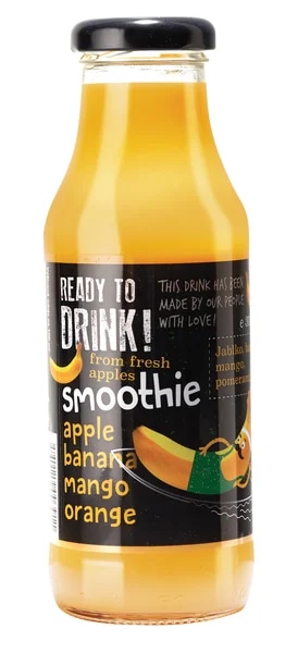 Ready to drink! Smoothie Jablko, banán, mango, pomeranč