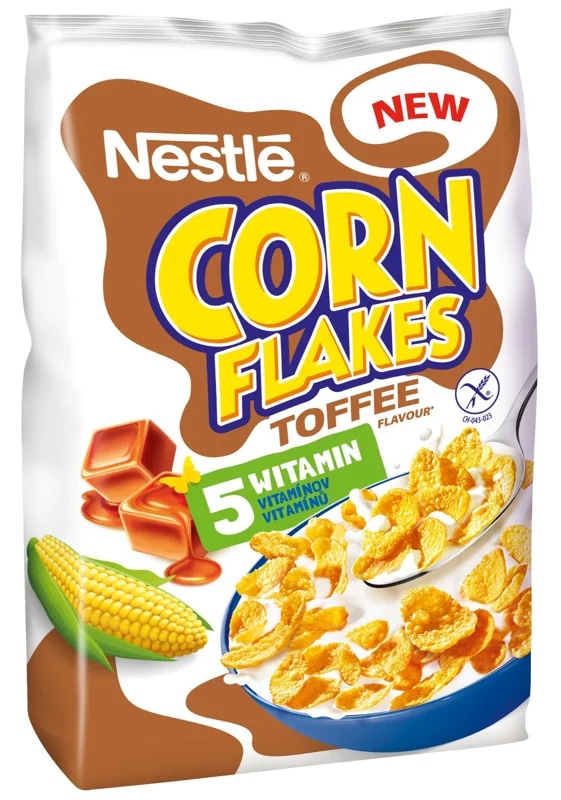 Nestlé Corn Flakes příchuť Toffee