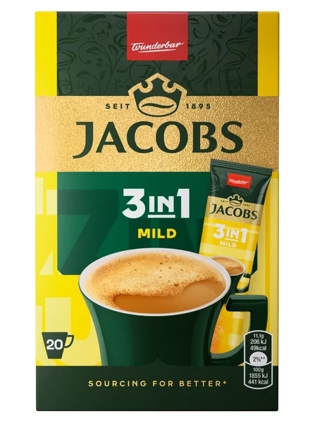 Jacobs 3v1 Mild 20x11,1g box