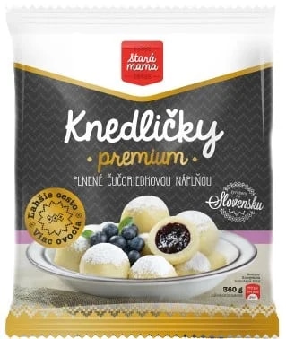 Stará mama Knedlíčky premium tvarohové plněné borůvkovou náplní