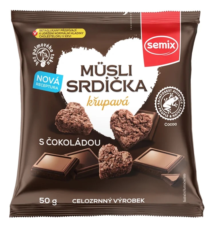 Semix Müsli srdíčka s čokoládou