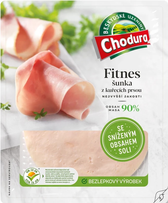 Chodura Fitnes šunka z kuřecích prsou se sníženým obsahem soli 90%