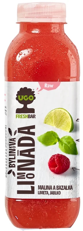 UGO RAW limonáda malina a bazalka