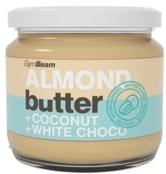 GymBeam Mandlový krém s kokosem a bílou čokoládou