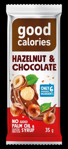 good calories Datlová tyčinka, lískový oříšek a čokoláda