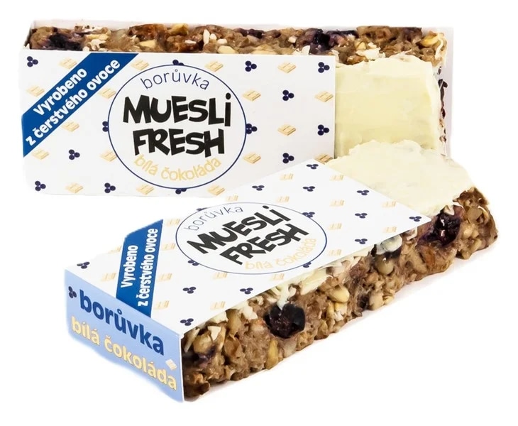 Muesli Fresh Tyčinka borůvka-bílá čokoláda