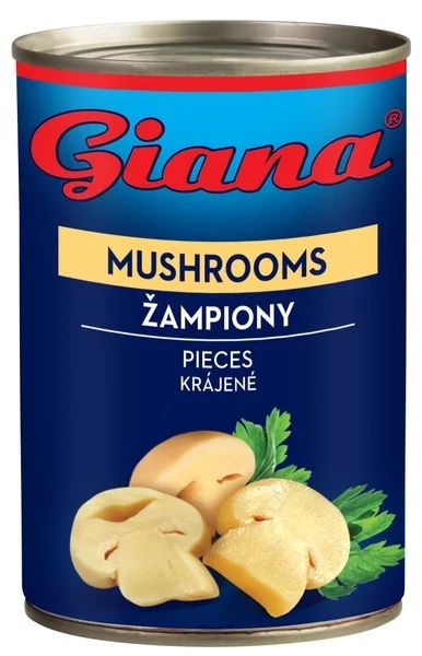 Giana Žampiony krájené ve slaném nálevu