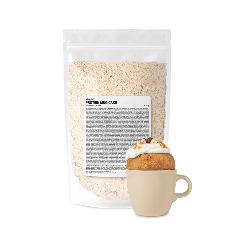 Vilgain Protein Mug Cake Mix – Toffee karamel s lískovými ořechy