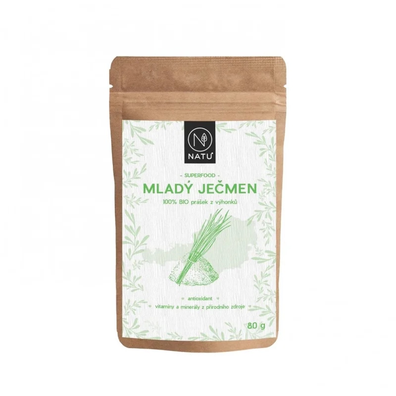 NATU Mladý ječmen BIO prášek 80 g