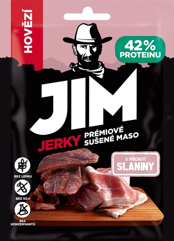 Jim Jerky hovězí se slaninou