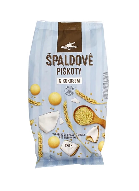 Kávoviny Piškoty špaldové s kokosem