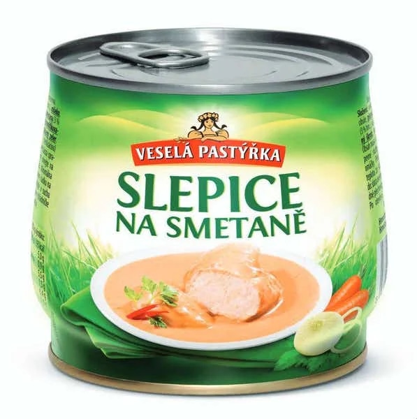 Veselá pastýřka Slepice na smetaně