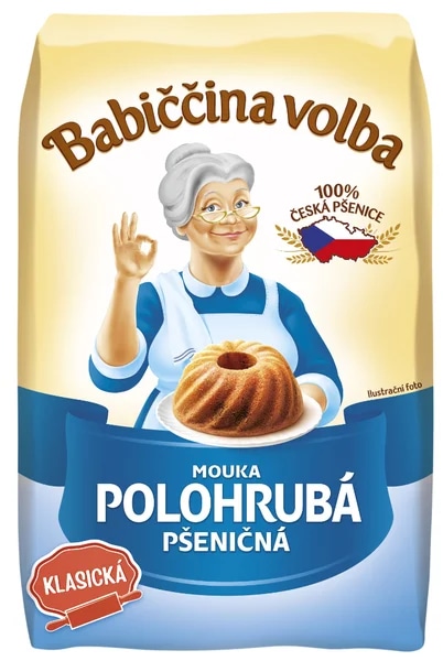 Babiččina Volba Polohrubá pšeničná mouka