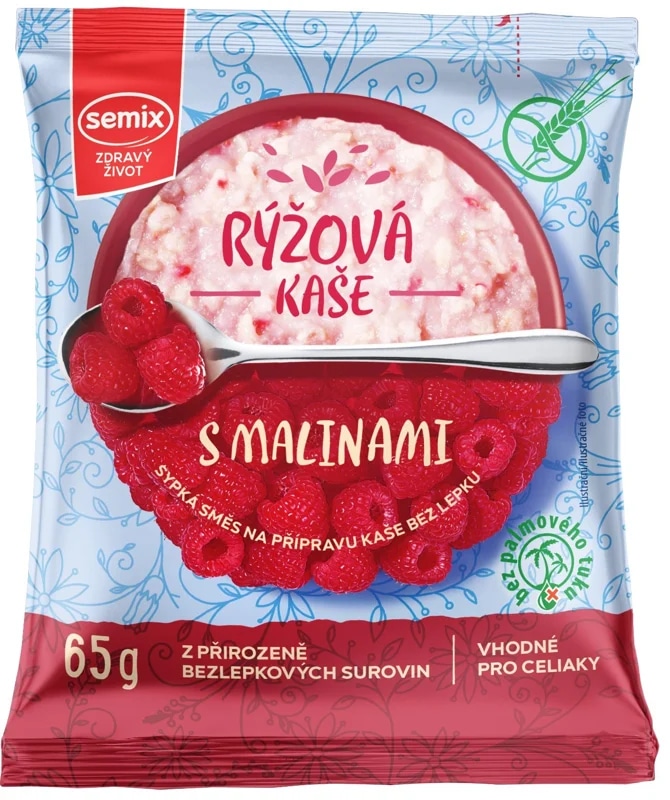 Semix Rýžová kaše s malinami bez lepku