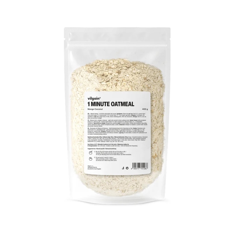 Vilgain Minutová ovesná kaše – mango a kokos