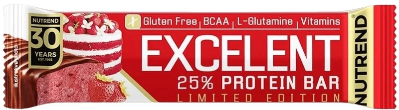 Nutrend Excelent Protein Bar - jahodový dort (limitovaná edice)