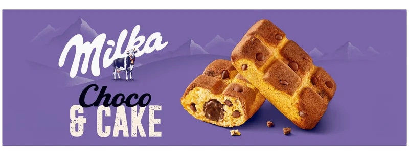 Milka jemné pečivo Cake & Choc čokoládová náplň